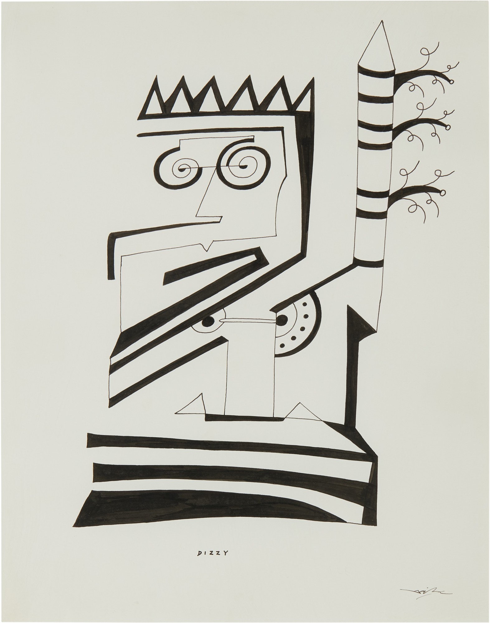 Artwork by Dan Dailey, Dizzy, Made of ink on paper