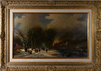 ‚Winterspaziergänger am Kanal‘ - B. G. Koomans