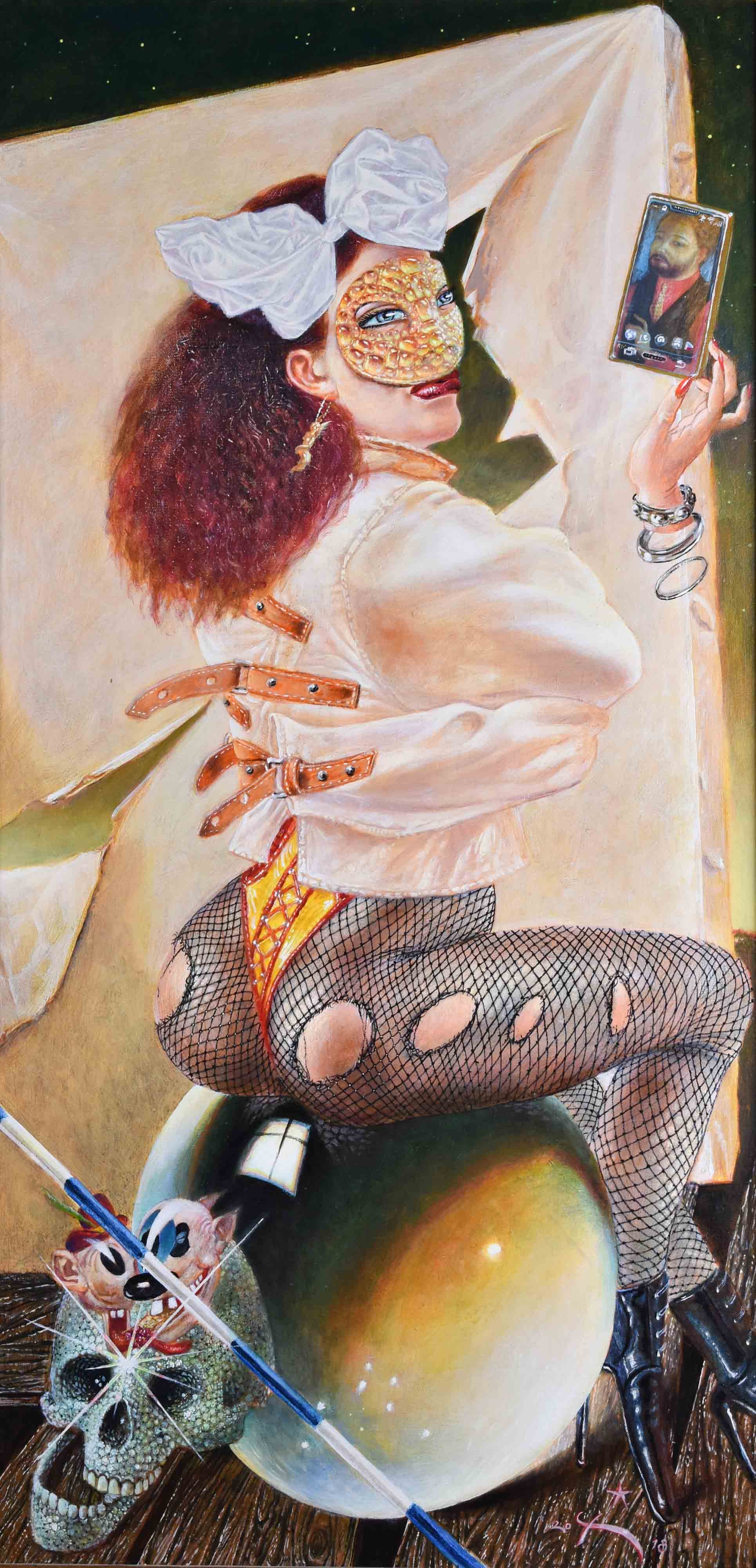 Artwork by Harald K. Schulze, "Homage für C.G.", Made of acrylic on canvas