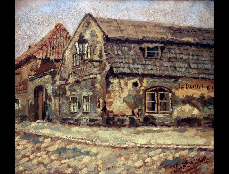 Artwork by Tomáš Šrámek, Poison Hut in Prague, Made of Oil on cardboard