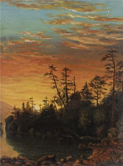 Landscape at Sunset by Sanford Robinson Gifford, '69