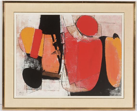 "Rødt Tema, - A (Red Theme, - A)" by Børge Herman Hansen