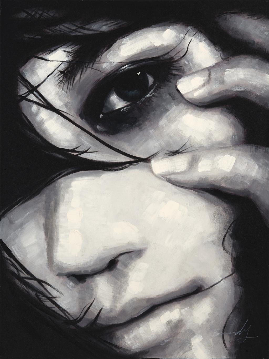 Artwork by Bindy, Untitled (Hey Eyes), Made of acrylic on canvas