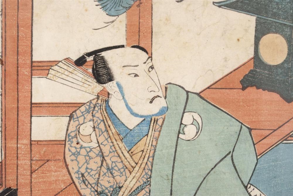 Utagawa Kunisada | Scene from Chuko Gishi Yurai with kabuki actor to ...