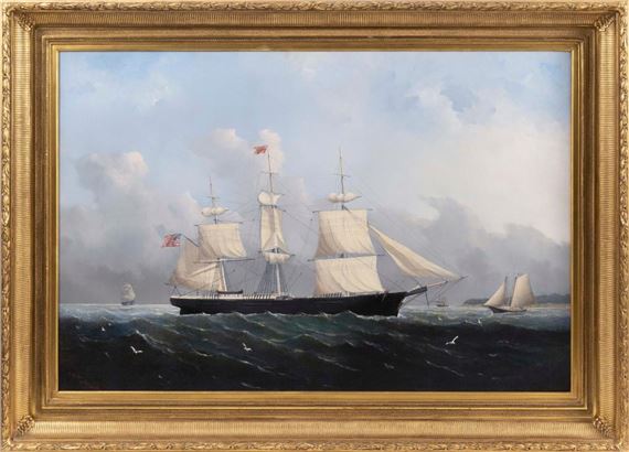 William Bradford | Starboard view portrait of the ship Harry Bluff ...