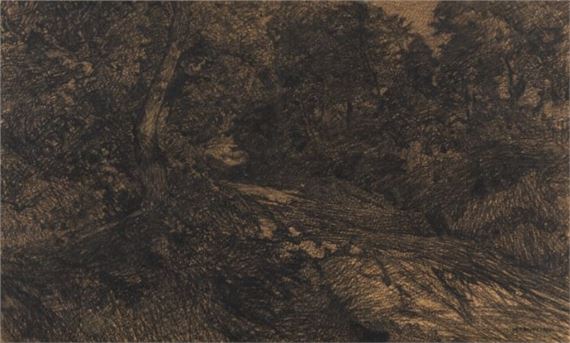 Forest landscape by Mario Puccini