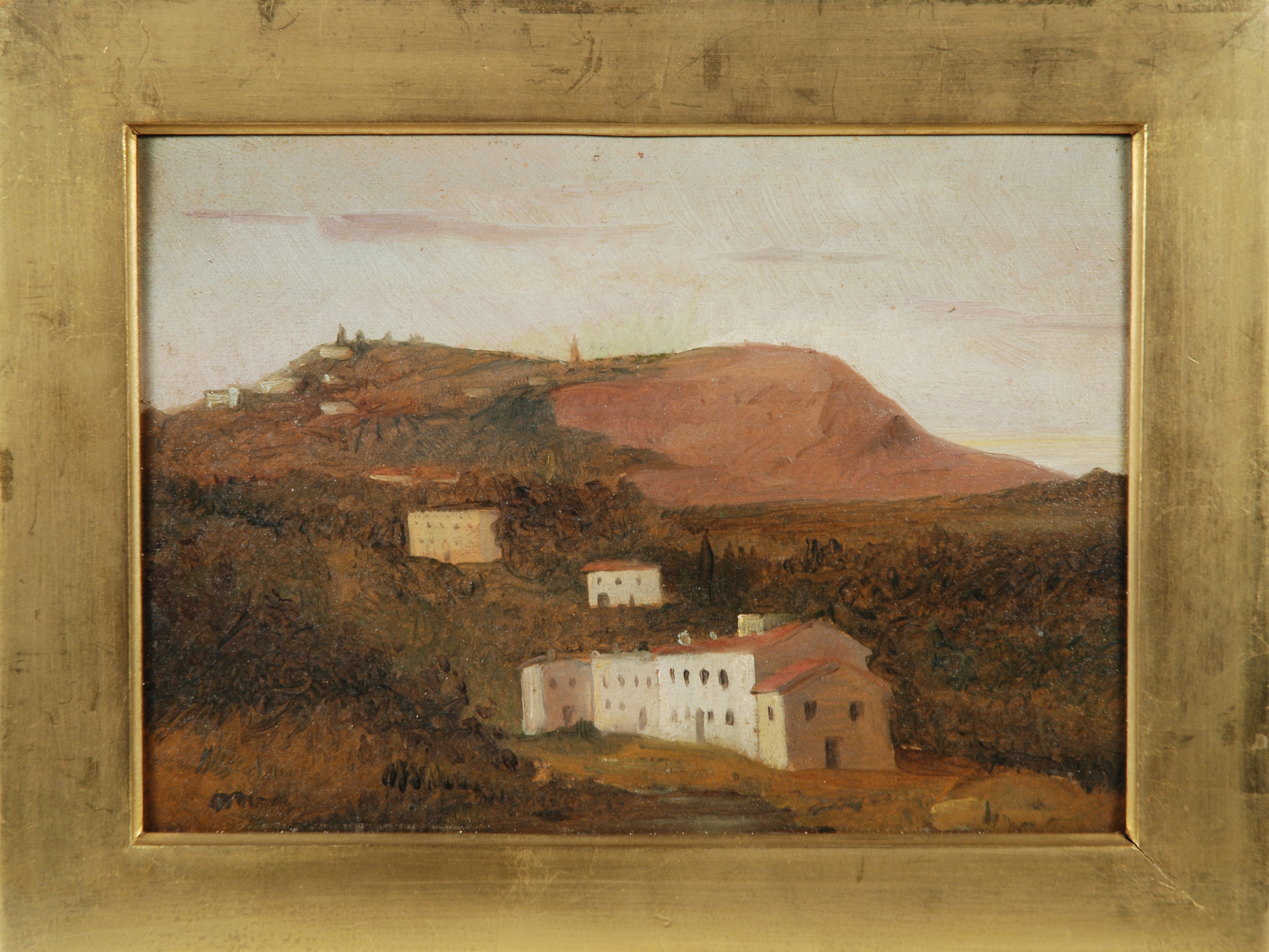 Artwork by Raffaello Sernesi, Colline toscane, Made of oil on cardboard