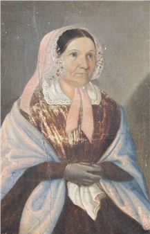 PORTRET STARUSZKI W RÓŻOWEJ CHUŚCIE - A. Seifert