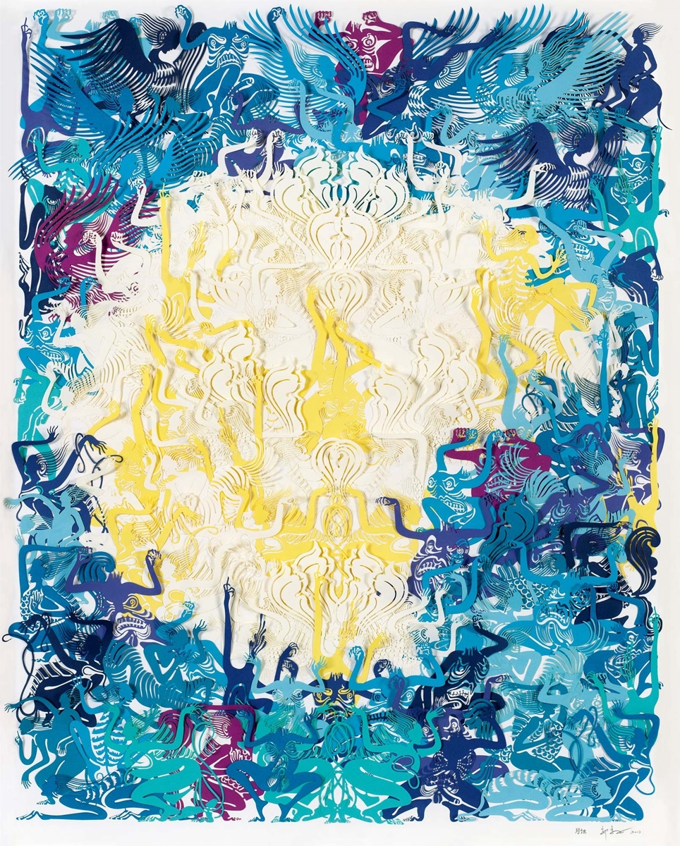 Artwork by Wu Jian'an, Lunar Eclipse, Made of Mixed media on paper