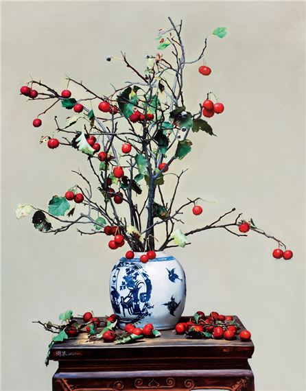 Flowers in Vase by Zhou Quan, 2021