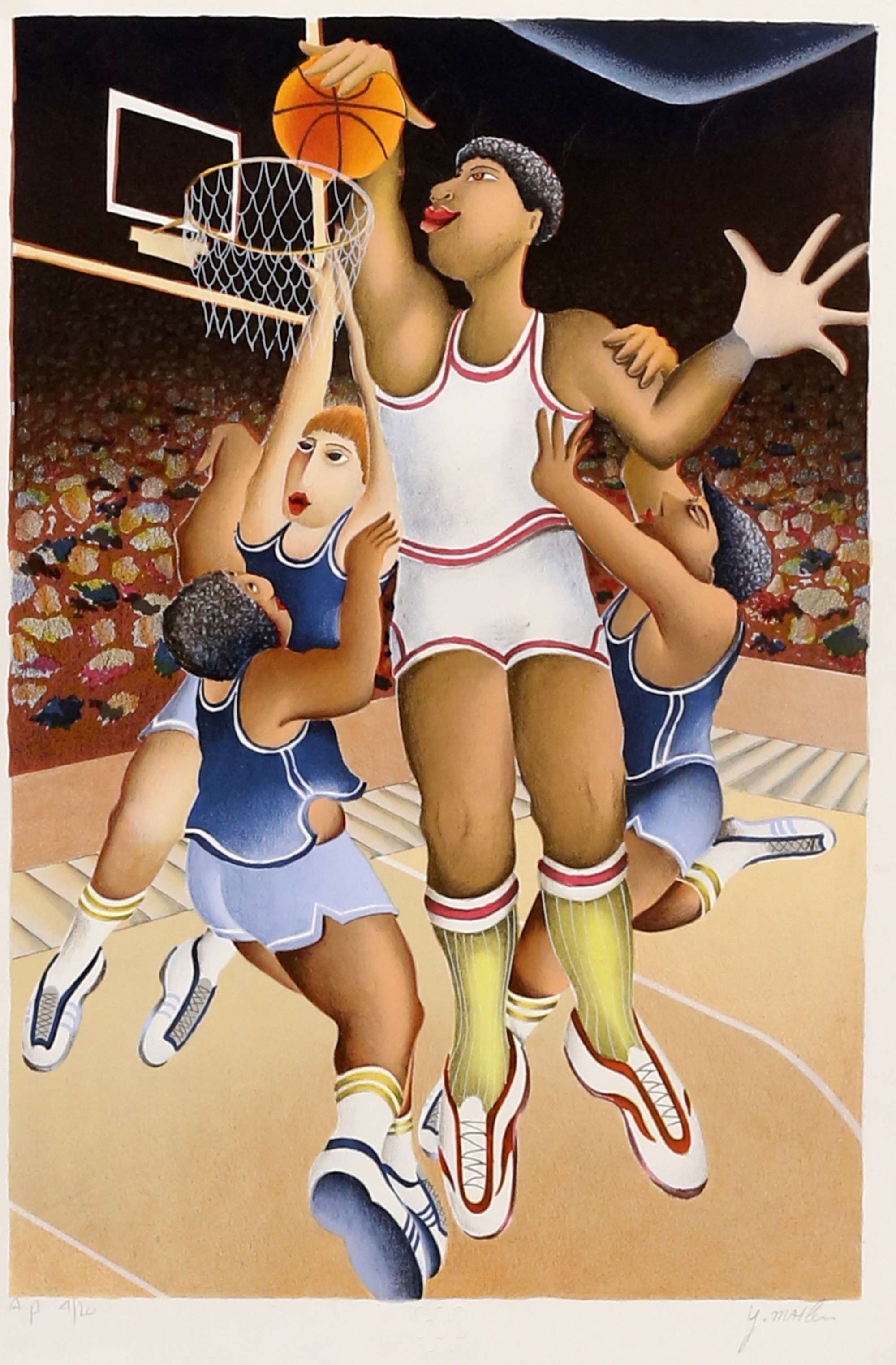 Yuval Mahler Five lithographs depicting different Olympic sports