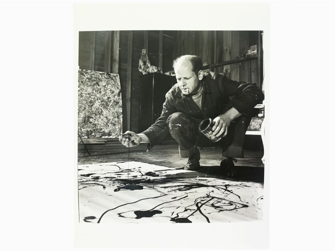 Martha Holmes Jackson Pollock smoking and painting MutualArt