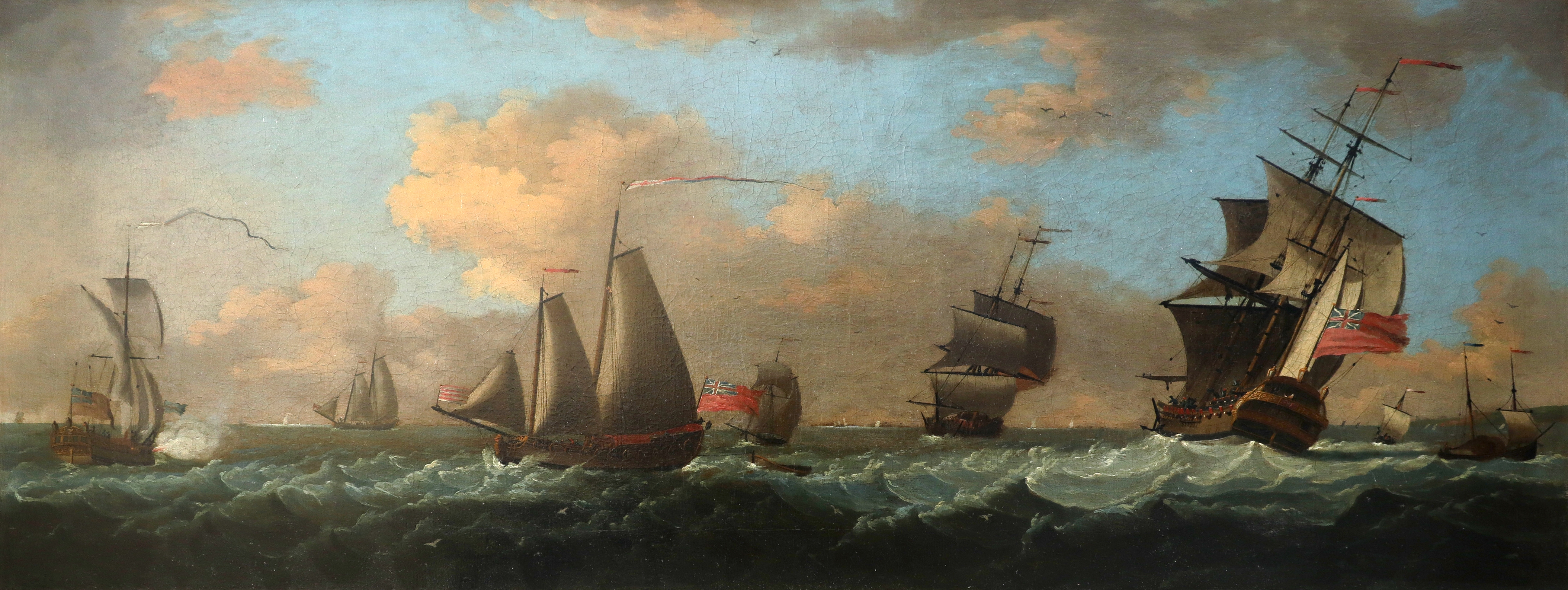 Artwork by Francis Swaine, An admiral yacht, Made of Oil on canvas