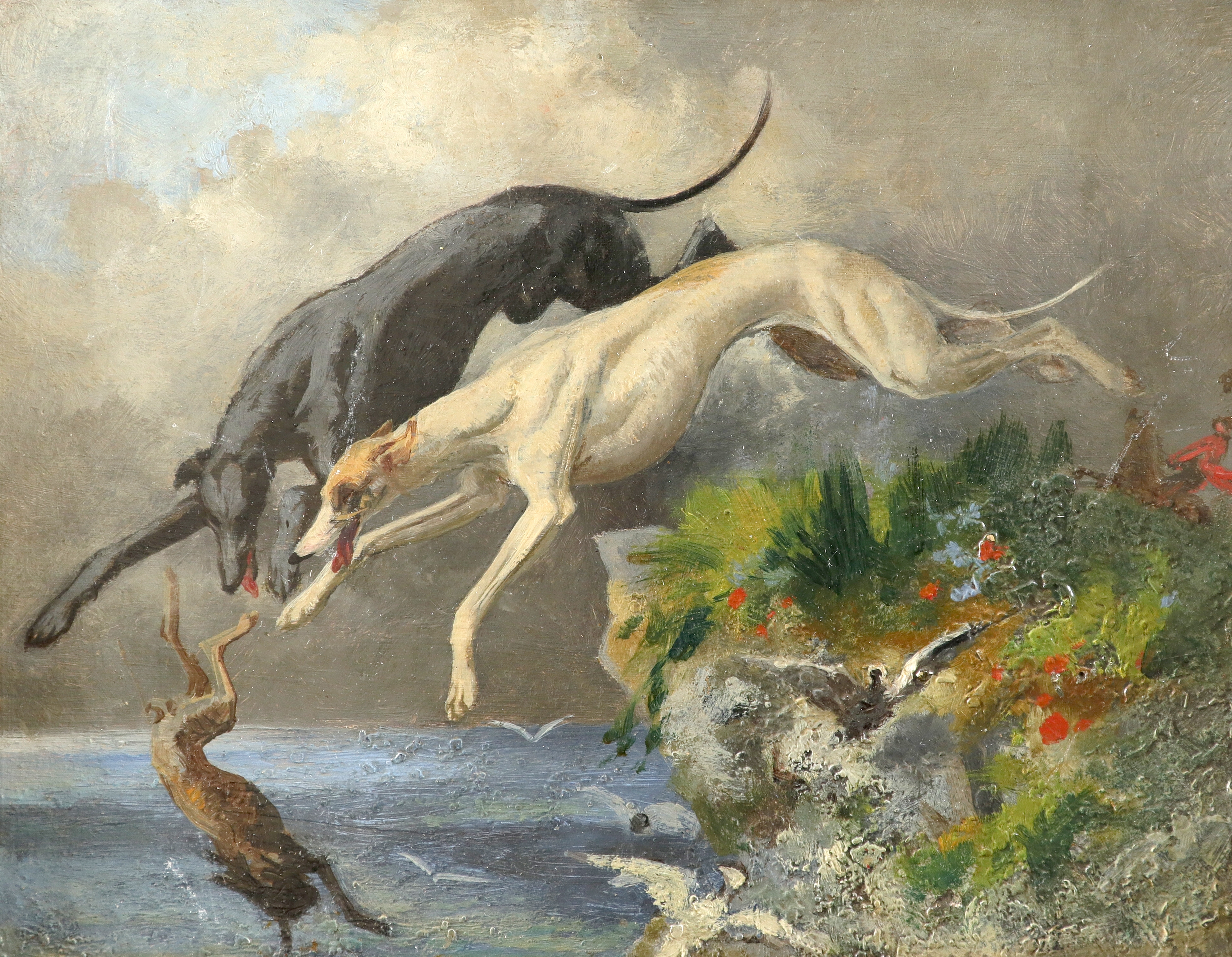 Artwork by Alfred William Strutt, Study for Stop, Made of Oil on panel