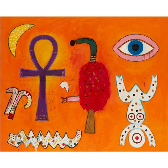 GREEN DRAGON'S PUZZLE 3 by Alan Davie, 1970