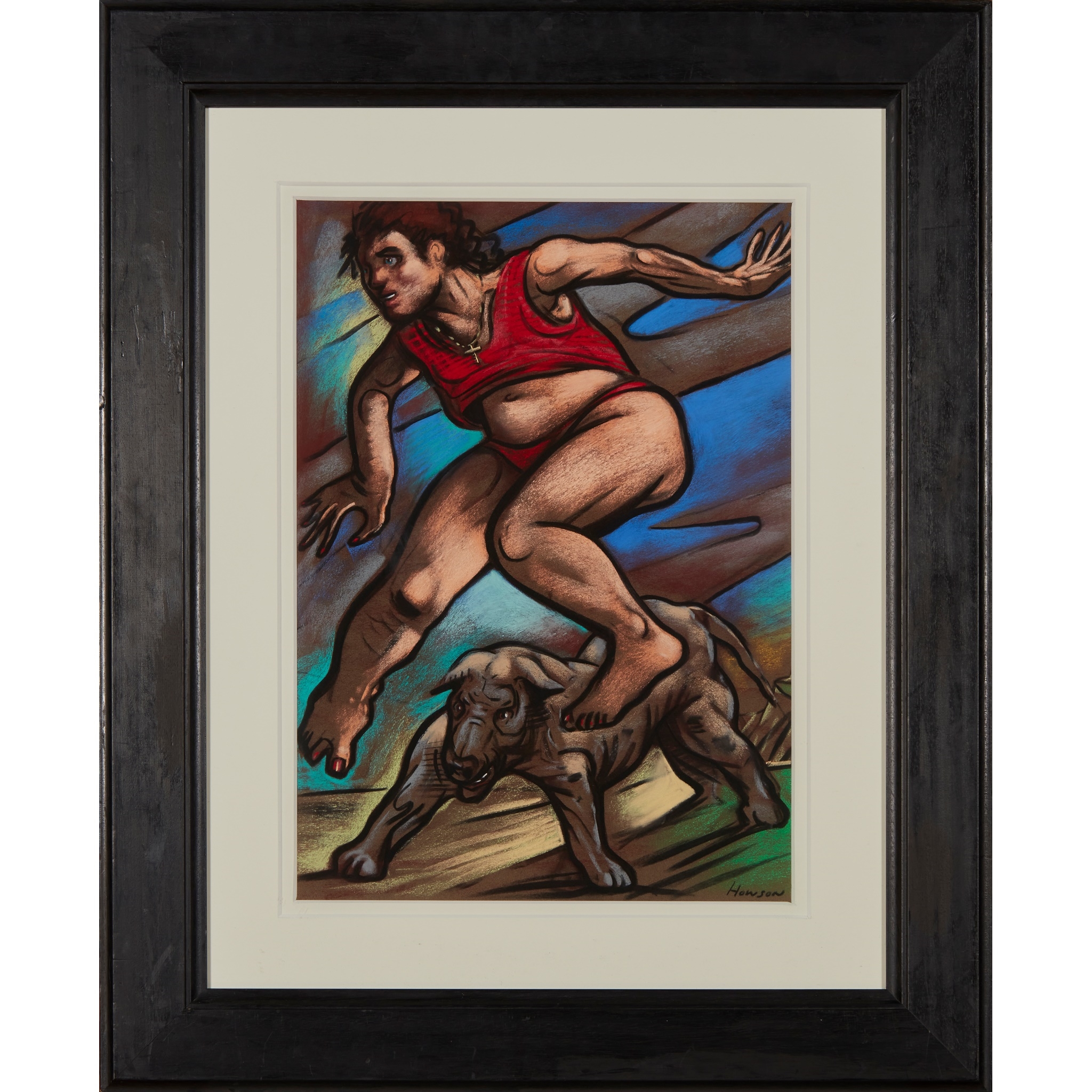 Peter Howson Obe | WOMAN & DOG | MutualArt