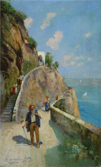 CAPRI, SULLA VIA by Bernardo Hay, 1908