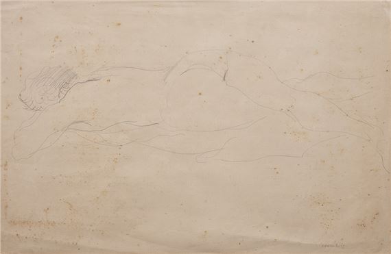 Lying Nude by Jon Molvig, 1955