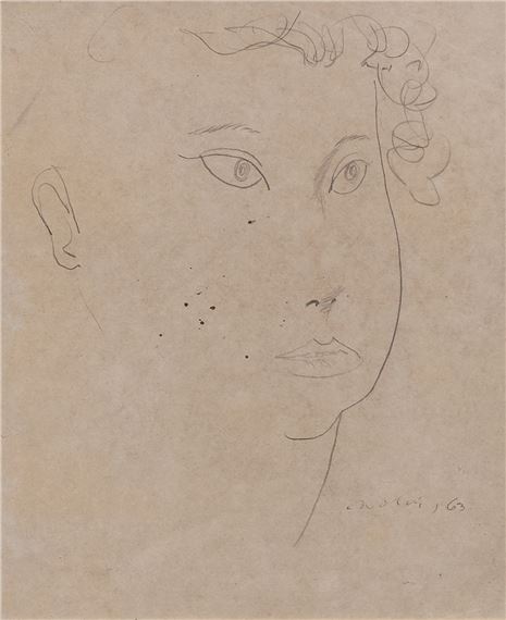 Untitled (Child Portrait) by Jon Molvig, 1963