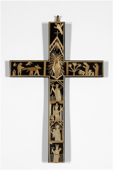Straw Applique Cross by Paula Rodriguez, 2003