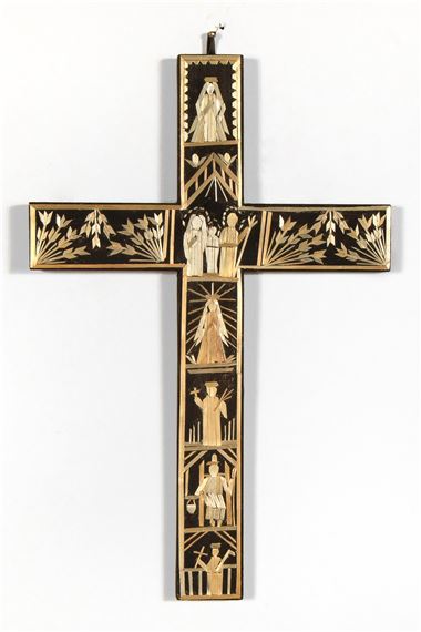Straw Applique Cross by Paula Rodriguez, 2000