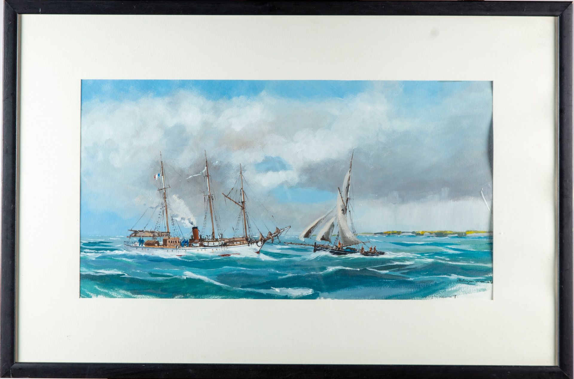 Artwork by Maurice Lechataigner, At the beginning of the century, Made of Oil on paper,