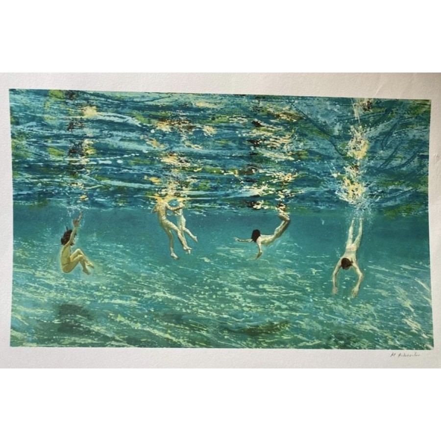 Artwork by Maria Filopoulou, SWIMMERS, Made of SILKSCREEN