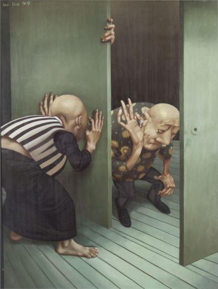 "Untitled (Two figures)" by Lui Liu, 1995