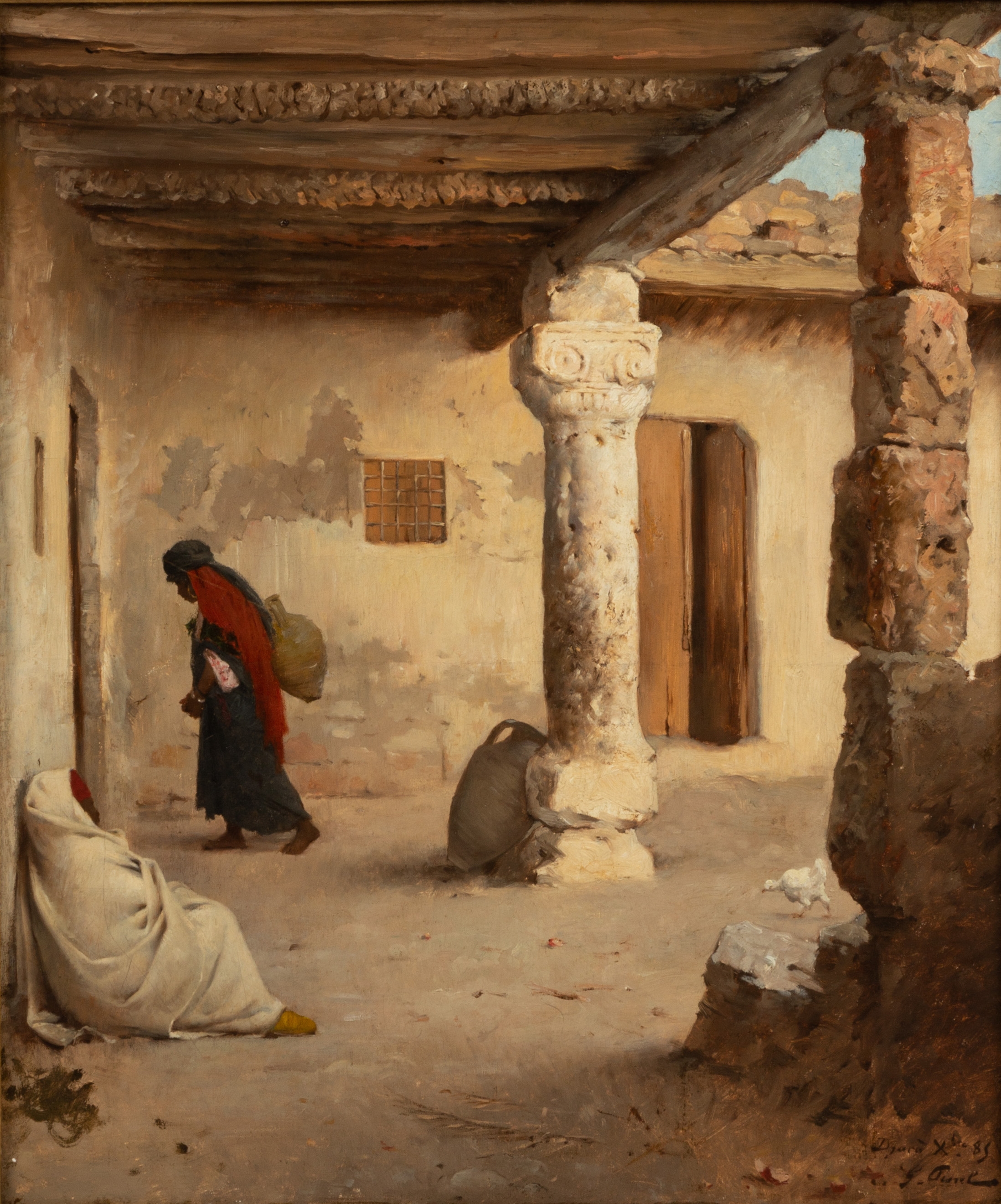 Artwork by Gustave Nicolas Pinel, Middle Eastern Scene, Made of Oil on canvas