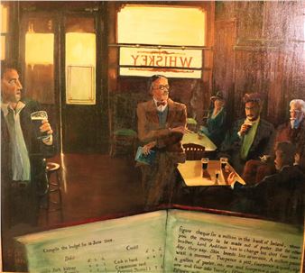 Large Dublin Pub Interior Scene - J. Spill