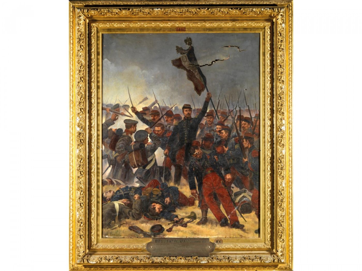 Artwork by Jules Rouffet, La bataille d'Inkerman, Made of oil on canvas