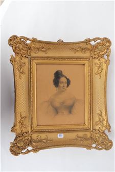 Portrait de femme. - L. Becar