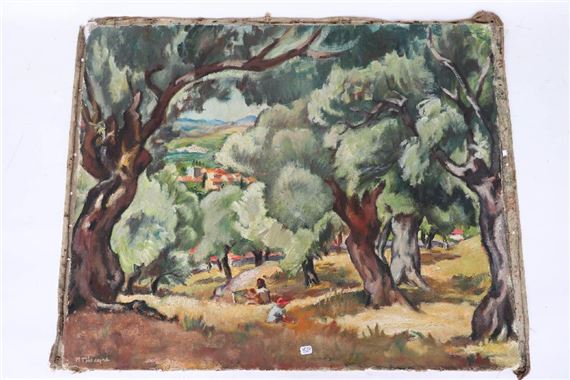 Le peintre dans le paysage. by Maurice Tisseyre