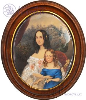 Portrait of a girl with a child - Alexander Lavrentievich Vitberg