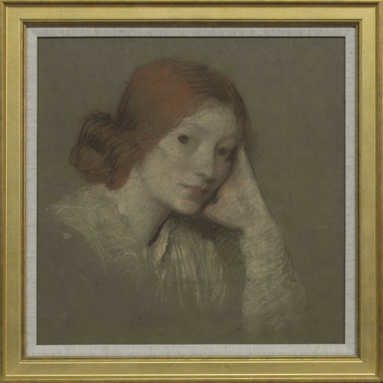 Artwork by John Bulloch Souter, CHRISTIAN GRACE REID CIRCA 1912, Made of pastel on paper