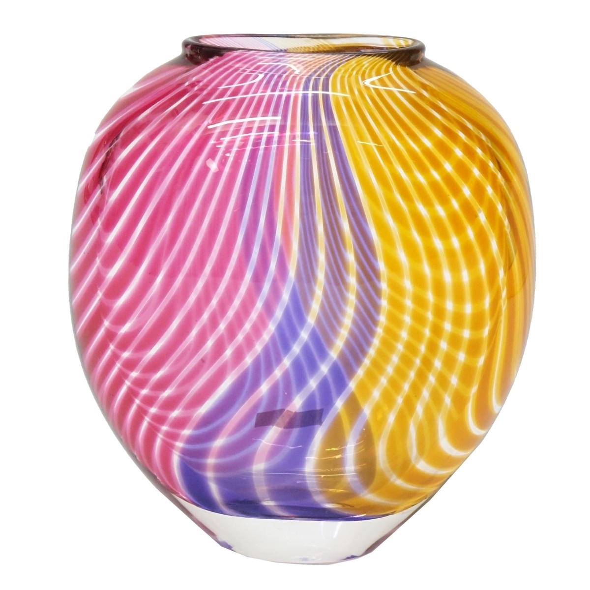 Artwork by Buzz Blodgett, Art Glass Vase, Made of Glass