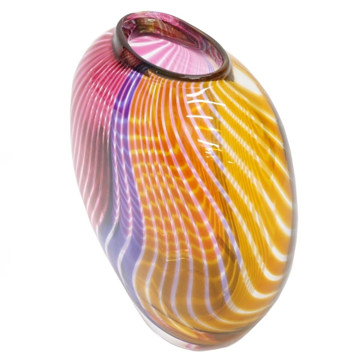Artwork by Buzz Blodgett, Art Glass Vase, Made of Glass