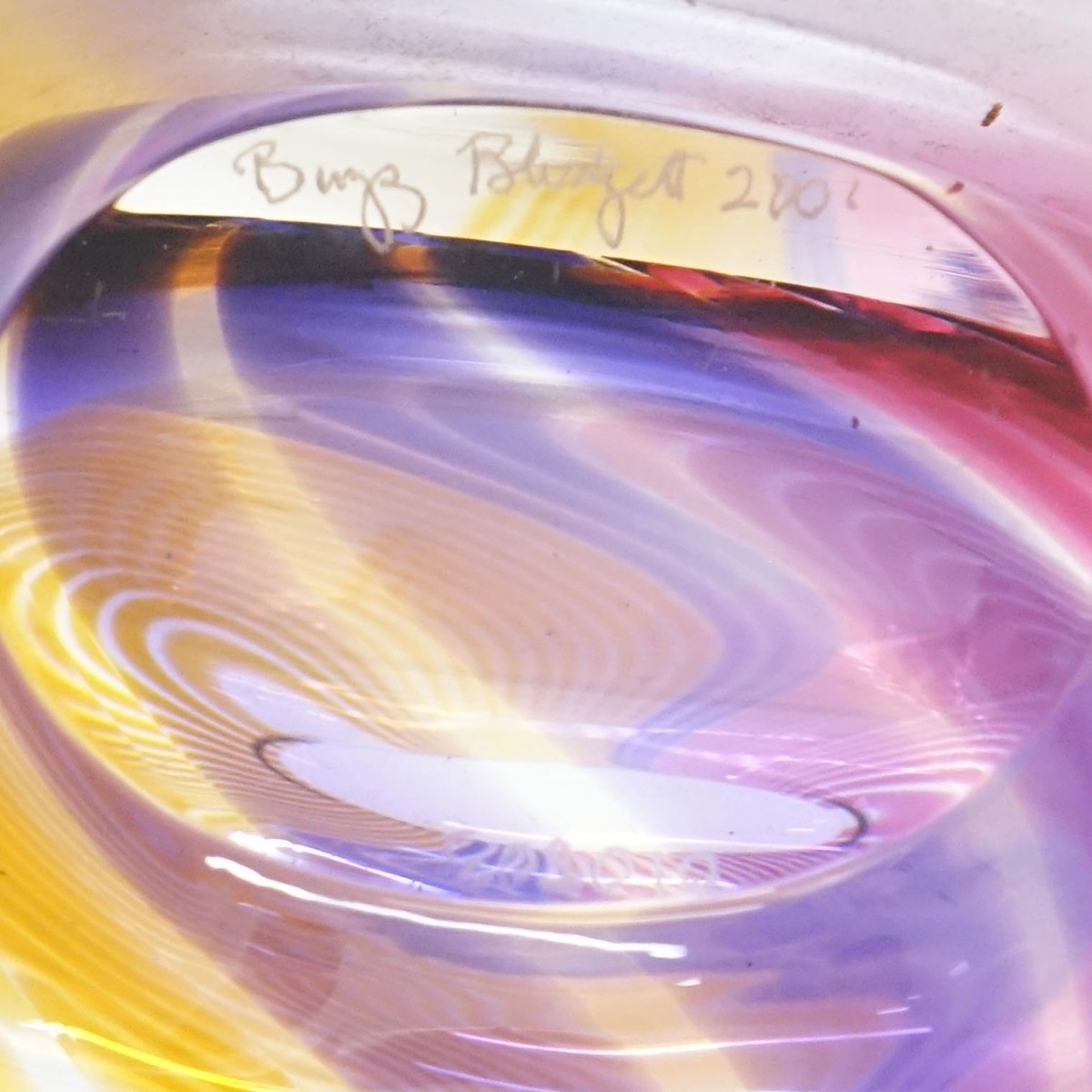 Artwork by Buzz Blodgett, Art Glass Vase, Made of Glass