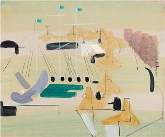 Composition on yellow background - Saint-Maur