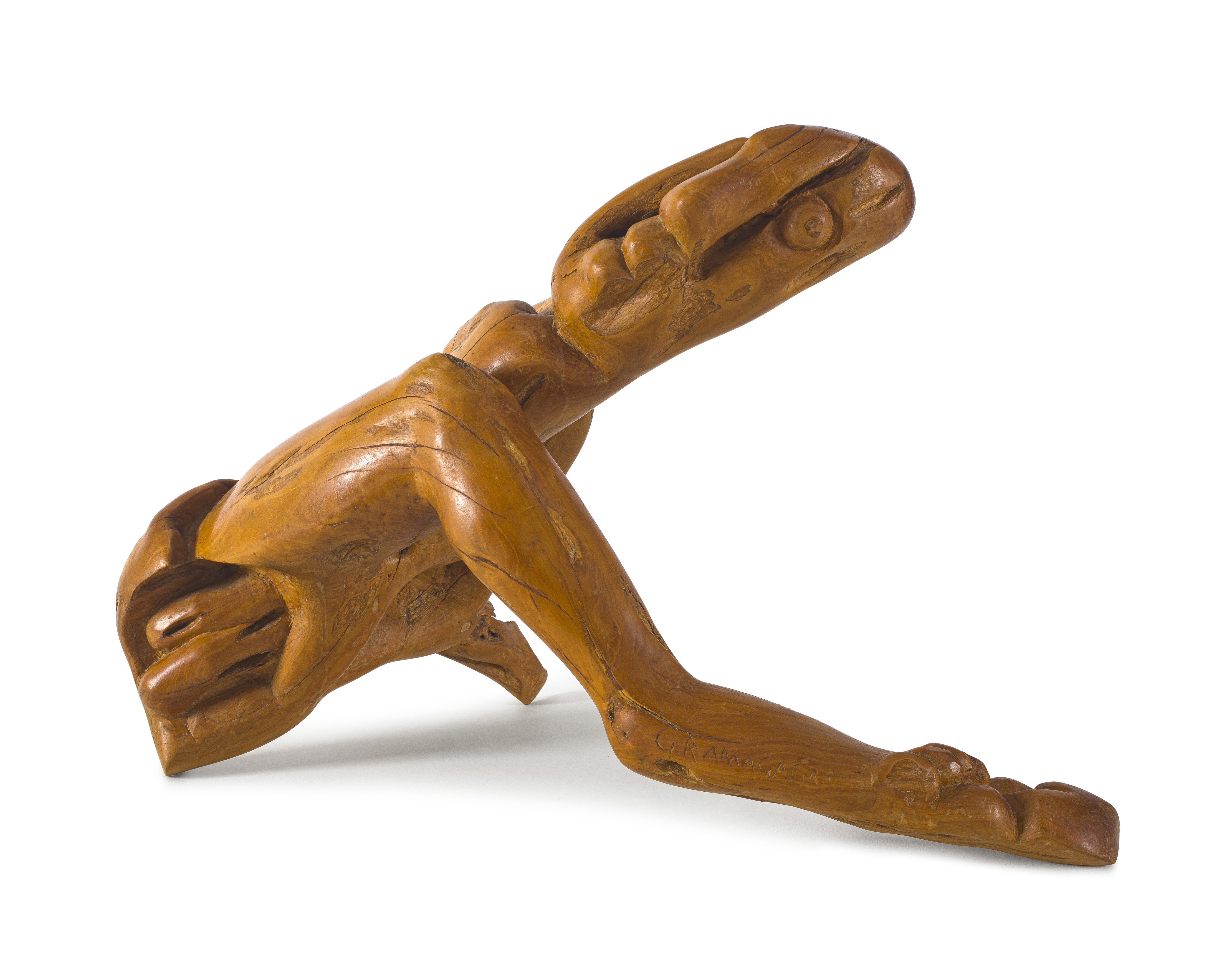 Artwork by George Ramagaga, Abstract Animal, Made of carved wood