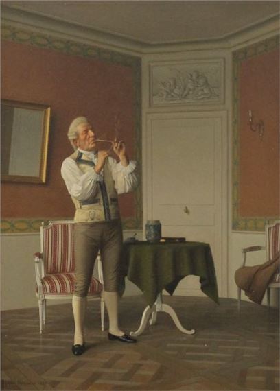 French, Lighting His Pipe - Adrien Harmand