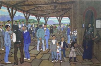 Le Parvis de l'Eglise au Pays Basque Picture