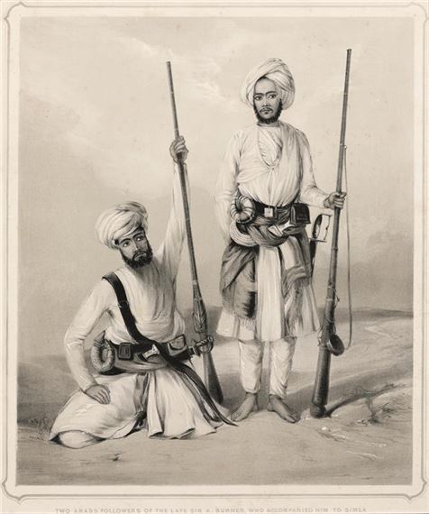 Two Arabs Followers of Late Sir A Burnes who Accompanied Him to Simla by Emily Eden, 1844