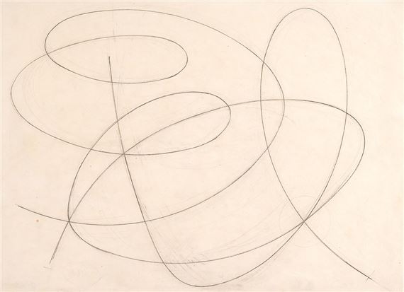 Schwünge by Hermann Glöckner, 1961