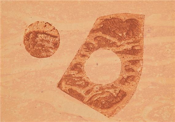 O. T. (Variante zur Folge '10 Handdrucke') by Hermann Glöckner, um 1970