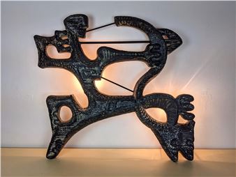 Figural Archer Wall Sculpture - Frederick Weinberg