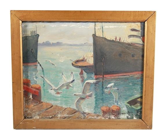 Boats in the Harbor by Carlos Lopez