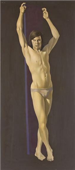 Young Male Dancer, Stretching. by Robert R. Bliss, 1970