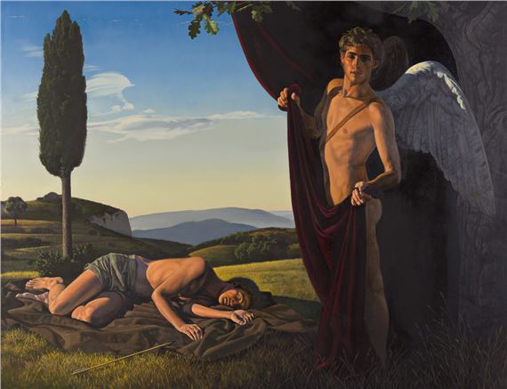 Landscape with Eros and Endymion. by David Ligare, 1990-1992