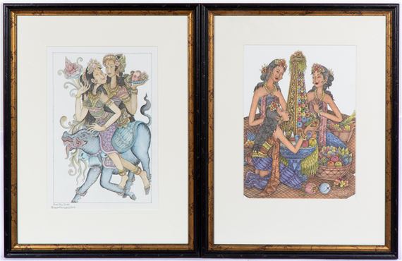 I. Composing an offering bowl II. The marrriage of Rama and Sita, main characters of the Pamayana epos - I Gusti Putu Sana